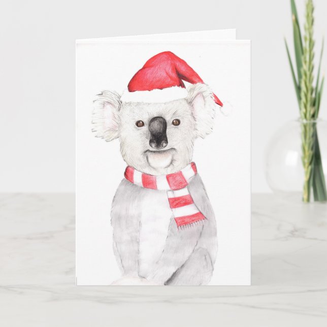 Tarjeta de Navidades de Koala (Anverso)