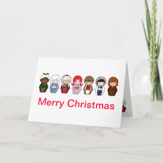 Tarjeta de Navidades de Kokeshi 2