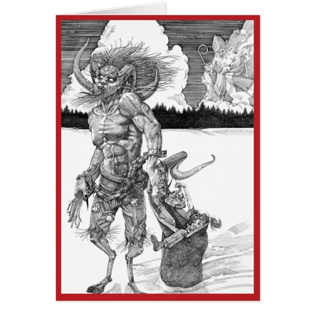 Tarjeta de Navidades de Krampus (Frente)