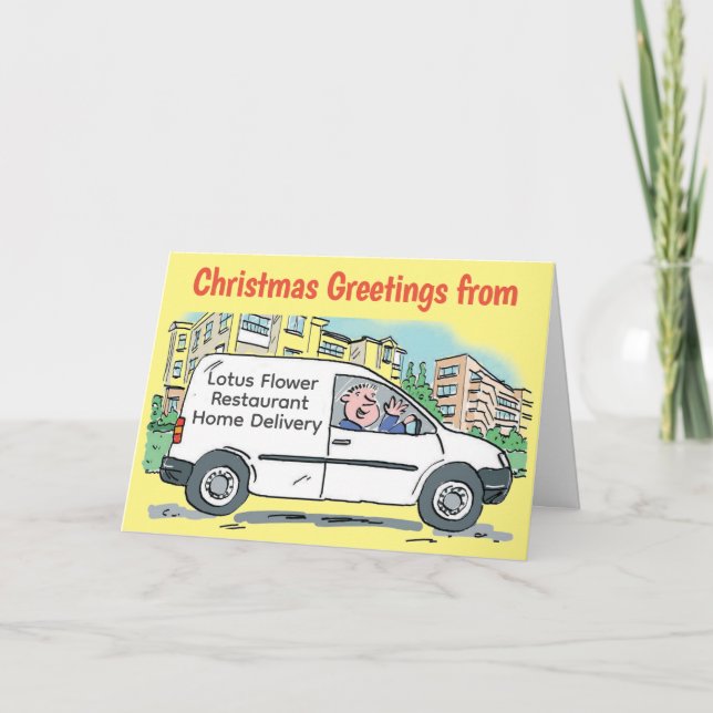 Tarjeta de Navidades de la camioneta blanca del se (Anverso)