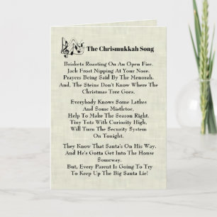 Tarjeta de Navidades de la canción de Chrismukkah