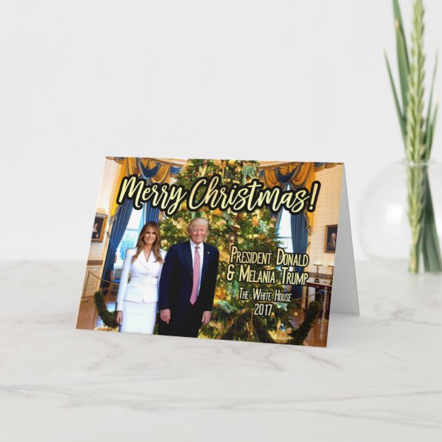 Tarjeta de Navidades de la Casa Blanca Melania Don (Anverso)