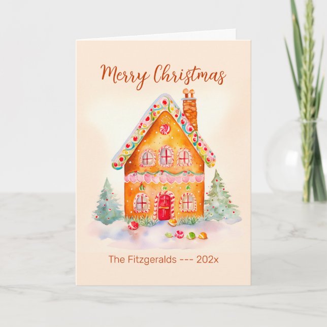 Tarjeta de Navidades de la casa de Gingerbread Peq (Anverso)