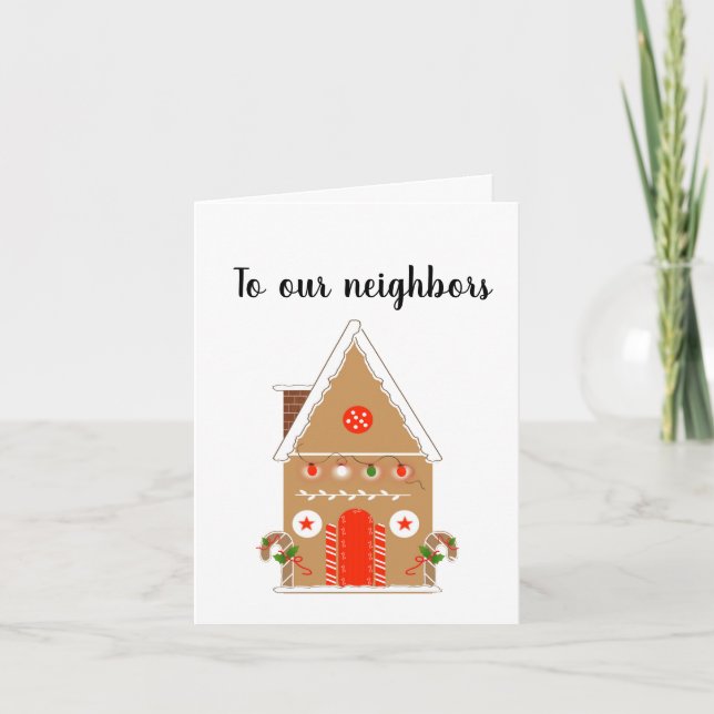 Tarjeta de Navidades de la casa Gingerbread (Anverso)