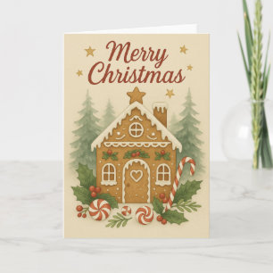 Tarjeta de Navidades de la casa Gingerbread