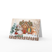 Tarjeta de Navidades de la casa Gingerbread