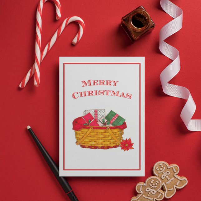 Tarjeta de Navidades de la cesta de vacaciones (Subido por el creador)