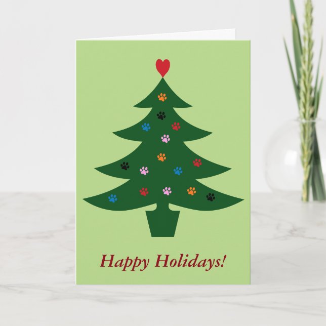 Tarjeta de Navidades de la clínica veterinaria (Anverso)