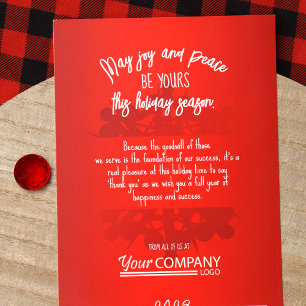 Tarjeta de Navidades de la compañía Ruby Red Snowf
