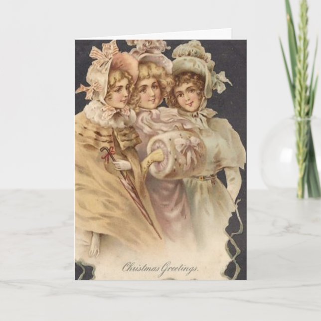 Tarjeta de Navidades de la era victoriana (Anverso)