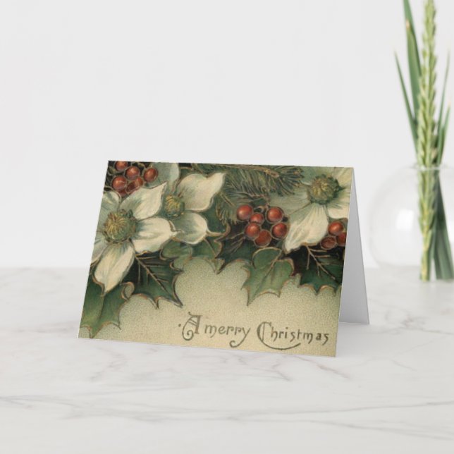 Tarjeta de Navidades de la era victoriana de la po (Anverso)