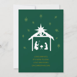 Tarjeta de Navidades de la escena de la natividad