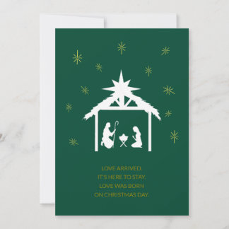 Tarjeta de Navidades de la escena de la natividad