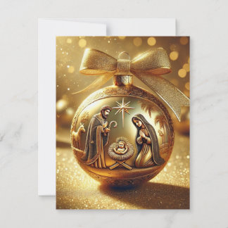 Tarjeta de Navidades de la escena de la natividad
