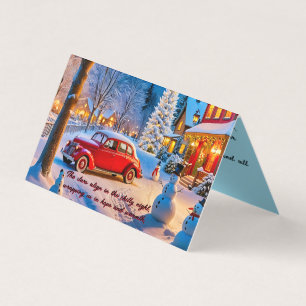 Tarjeta de Navidades de la escena nocturna de invi