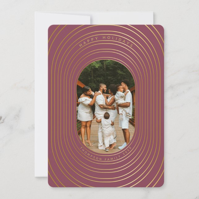 Tarjeta de Navidades de la familia de fotos de Per (Anverso)