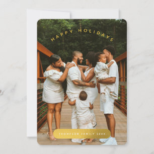 Tarjeta de Navidades de la familia de fotos de Per