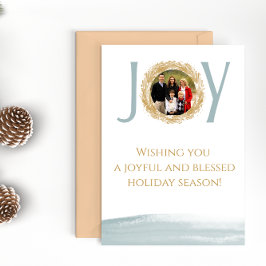 Tarjeta de Navidades de la familia de guirnaldas m