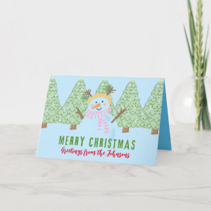 Tarjeta de navidades de la familia, personalizada