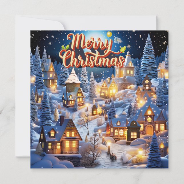 Tarjeta de Navidades de la Felicidad en el País de (Anverso)