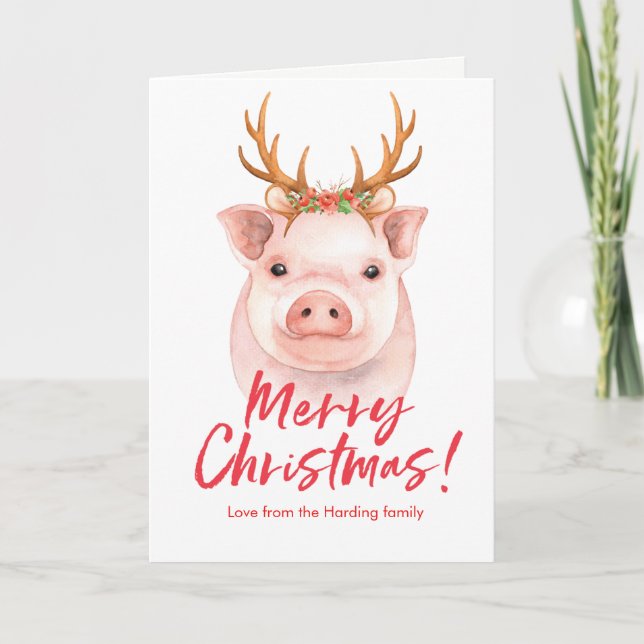 Tarjeta de Navidades de la flor de la flor de la c (Anverso)