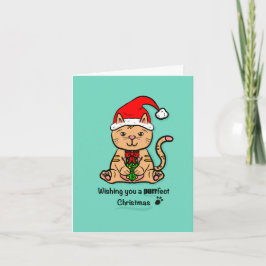 Tarjeta de Navidades de la función Cat Purfect