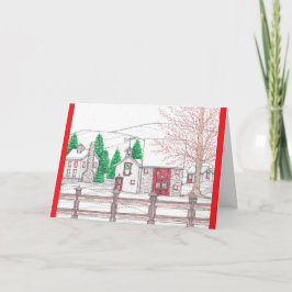 Tarjeta de Navidades de la granja de vacaciones