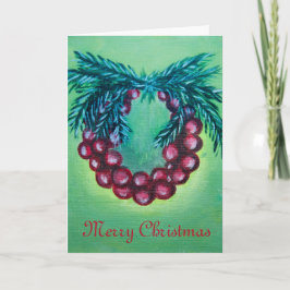 Tarjeta de Navidades de la guirnalda de vacaciones