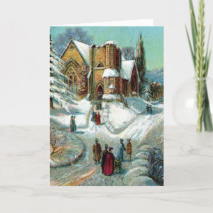 Tarjeta de Navidades de la iglesia impresa de Vict