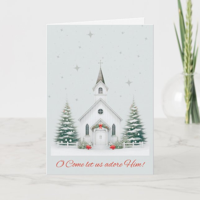 Tarjeta de Navidades de la Iglesia navidad (Anverso)