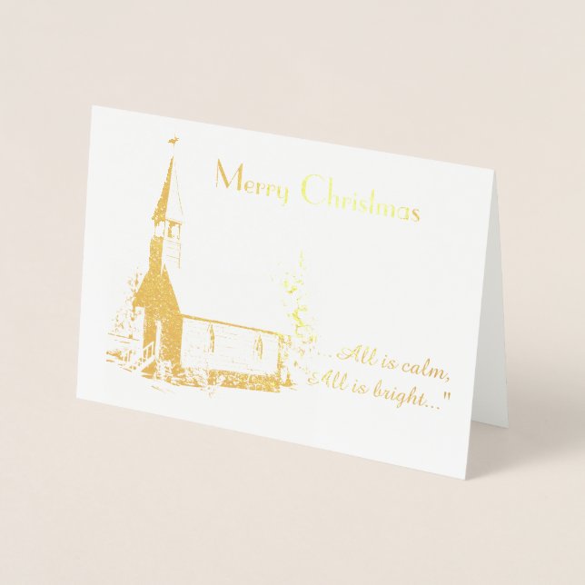 Tarjeta de Navidades de la Iglesia (Relieve metali (Anverso)