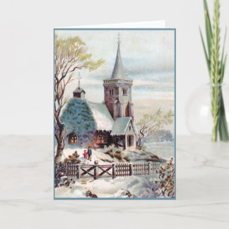 Tarjeta de Navidades de la Iglesia Victoriana