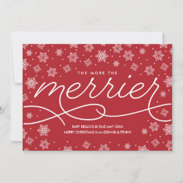 Tarjeta de Navidades de la Invitación de Embarazo