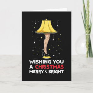 Tarjeta de Navidades de la lámpara de la pierna
