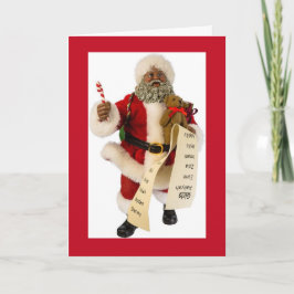 Tarjeta de Navidades de la lista africana de chequ