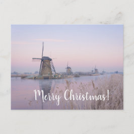 Tarjeta de navidades de la luz del amanecer y de l