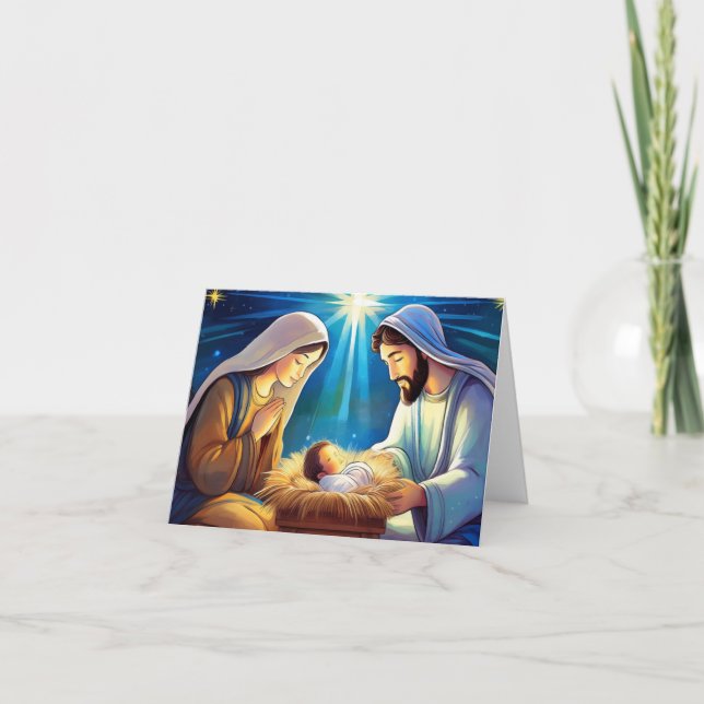 Tarjeta de Navidades de la Natividad (Anverso)