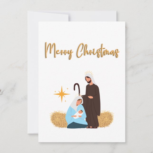Tarjeta de Navidades de la Natividad (Anverso)