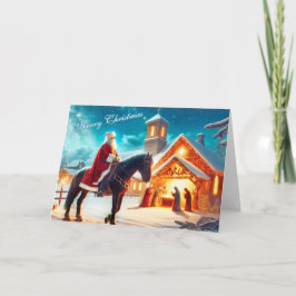 Tarjeta de Navidades de la Natividad de Santa en C