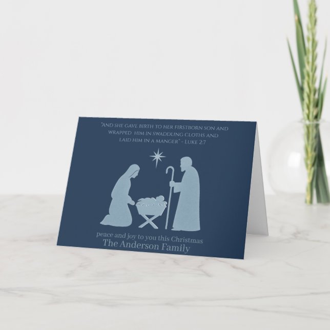 Tarjeta de Navidades de la Natividad - Niño Jesús  (Anverso)