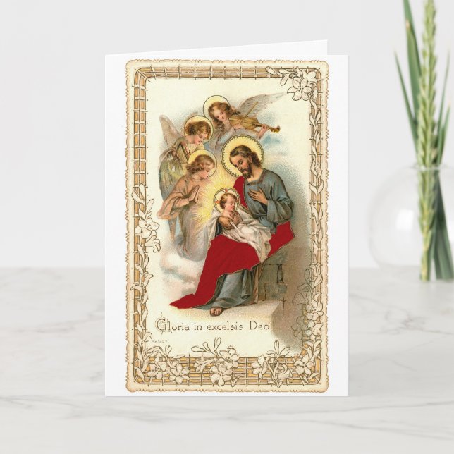 Tarjeta de Navidades de la Natividad Religiosa (Anverso)