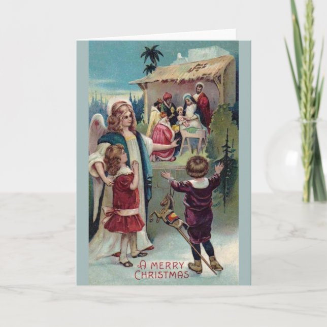 Tarjeta de Navidades de la Natividad Religiosa de  (Anverso)
