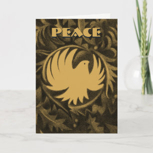 Tarjeta de navidades de la paloma de la paz al est