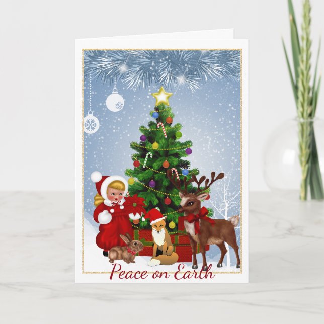 Tarjeta de Navidades de la Paz en la Tierra (Anverso)