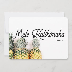 Tarjeta de Navidades de la piña tropical Mele Kali