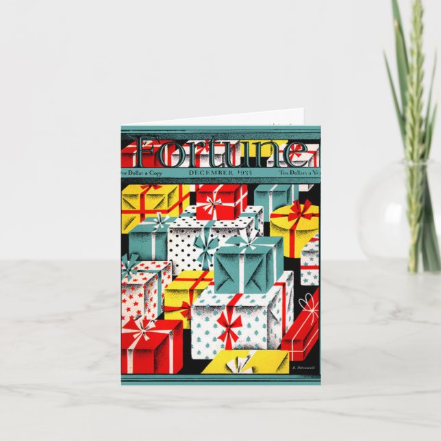 Tarjeta de Navidades de la revista Fortune de 1936 (Anverso)