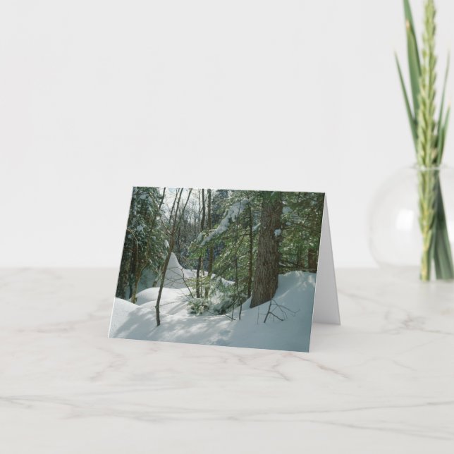 Tarjeta de Navidades de la Selva Snowley Mt Washin (Anverso)