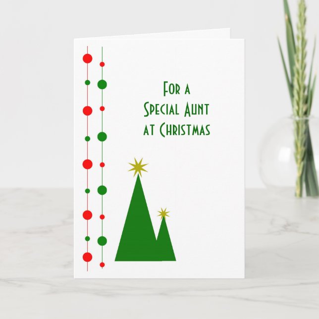 Tarjeta de Navidades de la tía de los árboles de N (Anverso)