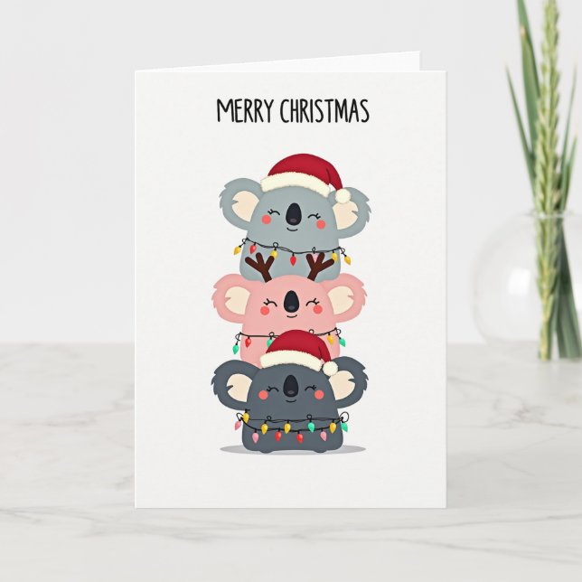 Tarjeta de Navidades de la torre de Koala con Sant (Anverso)