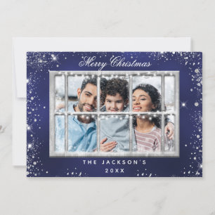 Tarjeta de Navidades de la ventana de fotos del pu